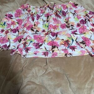 INC Macy’s Floral Off-Shoulder Blouse M